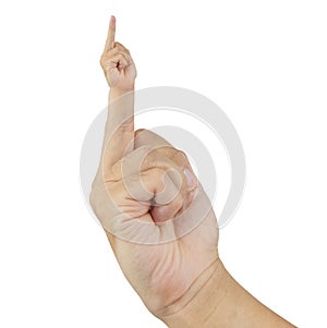 Double middle finger Sign by female hand - isolated on white background- clipping path