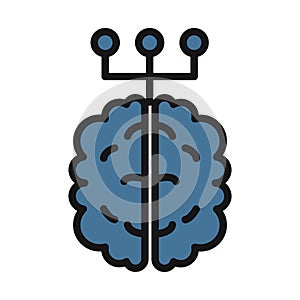 Double minded, wavering in mind line isolated vector icon can be easily modified and edit Double minded, wavering in mind line is