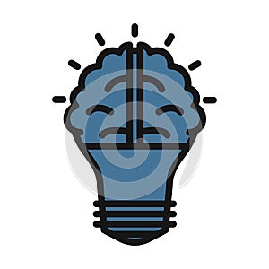 Double minded, wavering in mind line isolated vector icon can be easily modified and edit photo