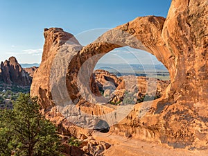 Double O Arch in Arches National Park Utah USA