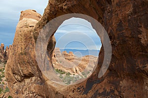 Double O Arch, Moab Utah photo