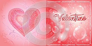 Double opening card for Valentine's Day