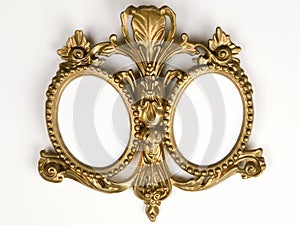 Double Oval Antique Gold Frame
