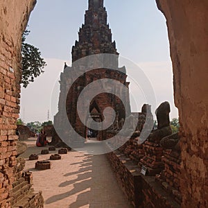 Double pagoda showed civilization in former photo