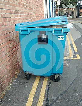 Double parked wheelie waste bin