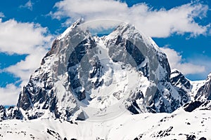 Double peak mountain Ushba photo
