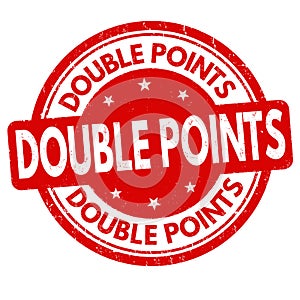 Double points grunge rubber stamp