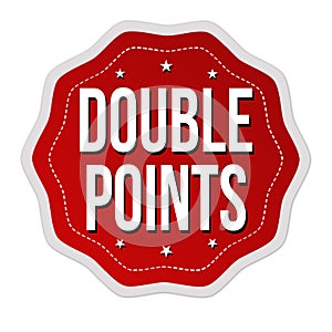 Double points label or sticker