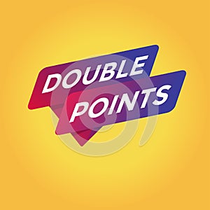 Double points tag sign. photo