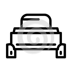 double pole single throw switch electronic part line icon vector illustration