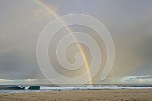 Double rainbow at Ehukai Beach park