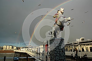 Double Rainbow over Brighton Pier, Sussex England