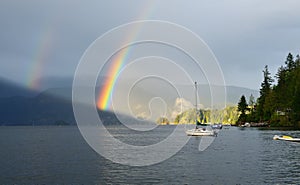 Double Rainbow Over Deep Cove, North Vancouver