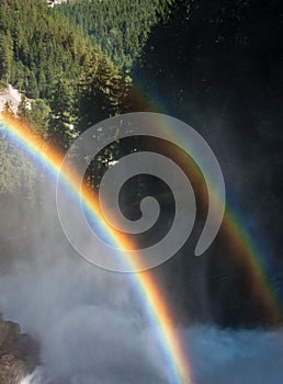 Double Rainbow over Krimmler Waterfalls