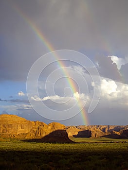 Double Rainbow over Monument Valley