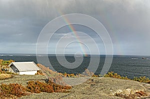 Double rainbow over the North Sea