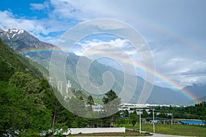 Double rainbow over Tibet Bomi