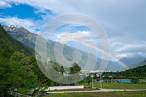 Double rainbow over Tibet Bomi county