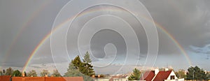 Double rainbow panorama