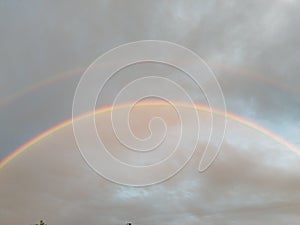 Double rainbow after rain