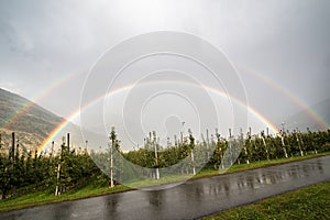 Double Rainbow after rain in Italy