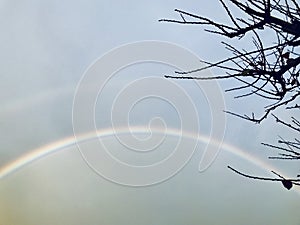 Double rainbow after rainy day.