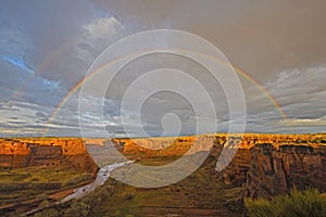 Double Rainbow at Sunset