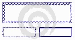Double Rectangle Frame Vector Mesh Carcass Model and Triangle Mosaic Icon