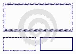 Double Rectangle Frame Vector Mesh Network Model and Triangle Mosaic Icon