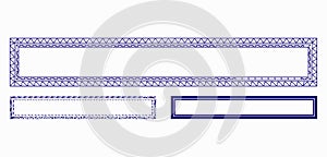 Double Rectangle Frame Vector Mesh Wire Frame Model and Triangle Mosaic Icon