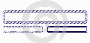 Double Rounded Rectangle Frame Vector Mesh 2D Model and Triangle Mosaic Icon