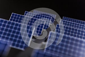 Double series of solar panels photo