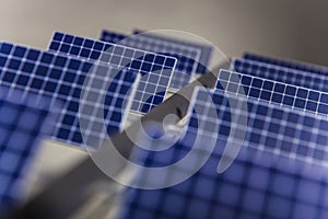 Double series of solar panels photo