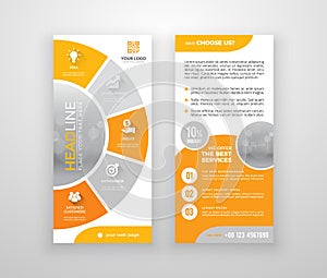 Double-sided DL flyer design. Brochure or flyer template.