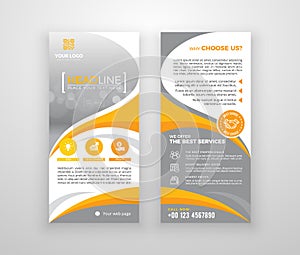Double-sided DL flyer design. Brochure or flyer template.