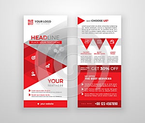 Double-sided DL flyer design. Brochure or flyer template.