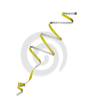 Double sided measuring tape spiral