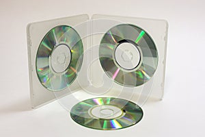Double-sided translucent white case for storing mini discs