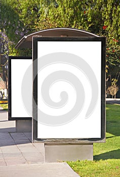 Double street billboard