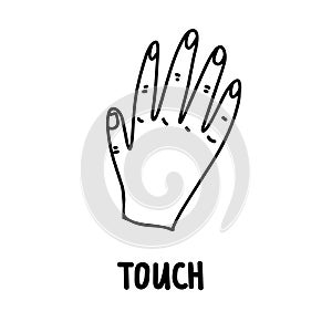 Double tap line icon. Hand Click linear style sign for mobile concept and web design. Finger touch outline vector icon
