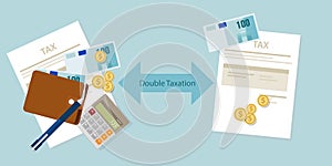 Double Taxation concept payment taxed twice photo