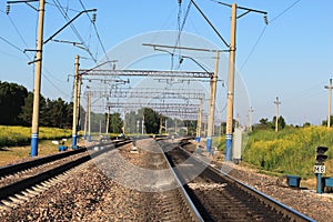 Double-track train tracks