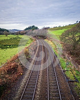 Double trains tracks in cornwall