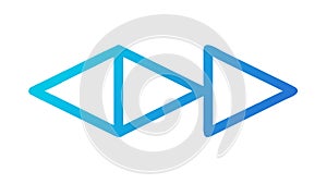 Double Triangle Forward Arrow Icon: Fast Forward, vector design Generative AI