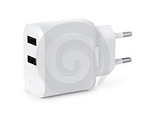 Double USB wall charger plug