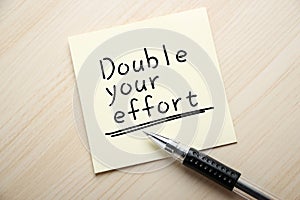 Double Your Effort