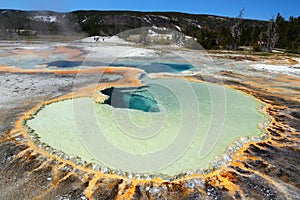 Yellowstone National Park, Upper Geyser Basin, Doublet Pool Hot Spring, Wyoming, USA photo