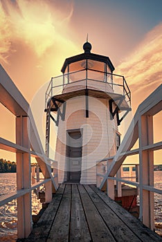 Doubling Point Lighthouse in New England