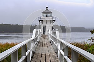 Doubling Point Lighthouse Walkway Straight On Fog