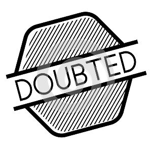 Doubted stamp on white